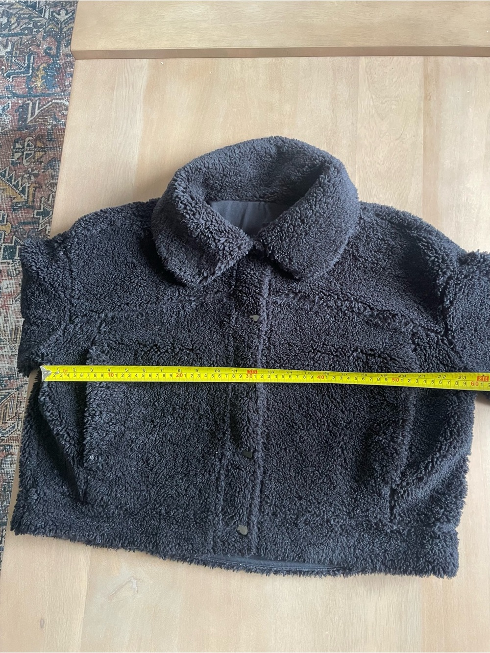 Lululemon Textured Fleece Button Jacket Black - Picture 9 of 10